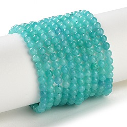 Амазонит Естественно амазонитовые круглый шарик нити, 4 мм, отверстие : 0.8 мм, около 88 шт / нитка, 14.96'' (38 см)