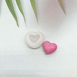 White Heart DIY Candle Silicone Molds, for Valentine's Day, Resin Casting Molds, For UV Resin, Epoxy Resin Jewelry Making, White, 3x3.2x2.1cm