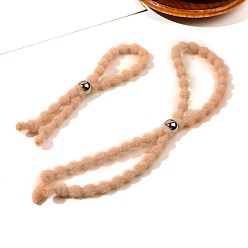 Легкий Лосось Тканевые регулируемые резинки для волос, аксессуары для волос для женщин, светлый померанцевый, 135~220x37~63 мм, 2 шт / комплект