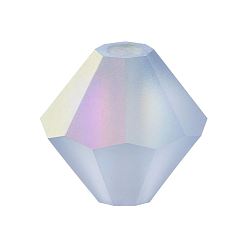 30020 20019 Light Sapphire AB Matt Хрустальные бусины preciosa®, чешский хрусталь, биконус(451 69 302 рондель), 30020 20019 светло-сапфировый матовый, 4 мм, отверстие : 0.8 мм