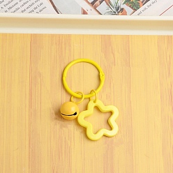 Yellow Simple Style Acrylic Keychain, Star, Yellow, 6.3cm