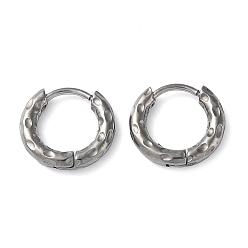 Нержавеющая Сталь Цвет Не тускнеют 304 серьги-кольца из нержавеющей стали, цвет нержавеющей стали, 12x13x2.5 мм