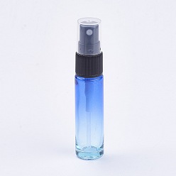 Озёрно--синий 10 мл стеклянные градиентные многоразовые аэрозольные флаконы, с крышками из полипропилена, Плут синий, 9.6x2 см, емкость: 10 мл (0.34 жидких унций)