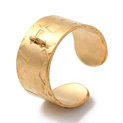 Золотой Ионное покрытие (IP) 304 Компоненты открытого манжетного кольца из нержавеющей стали, кольцо петли, золотые, отверстие : 2 мм, американский размер 7(17.3мм)