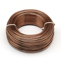 Sienna Round Aluminum Wire, Flexible Craft Wire, for Beading Jewelry Doll Craft Making, Sienna, 18 Gauge, 1.0mm, 200m/500g(656.1 Feet/500g)