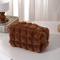 Кокосово-Коричневый Прямоугольный полиэстеровый плюшевый чехол для ручки, ящики для хранения канцелярских принадлежностей для ручек, карандаши, кокосового коричневый, 180x100x100 мм