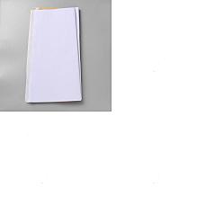 Белый 1поликарбонатная флокированная ткань самоклеящаяся ткань, для ювелирных изделий из ткани для рукоделия и изготовления поделок, прямоугольные, белые, 1540x400x1 мм