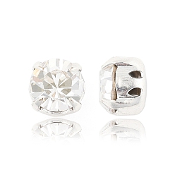 00030 242 Argent Flare Preciosa® maxima crystal в пришивной чашке, чешский хрусталь, с настройками латуни, 719 37 080 шатон (круглый), серебряные, 00030 242 серебряная вспышка, ss 34 (7.05~7.25 мм)