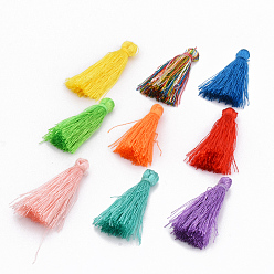Mixed Color Polyester Tassel Pendant Decorations, Mixed Color, 42~45mm