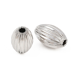 Нержавеющая Сталь Цвет 304 из нержавеющей стали бусы, рис, цвет нержавеющей стали, 18x11.5 мм, отверстие : 3 мм