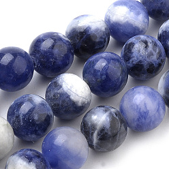 Sodalite Natural South Africa Sodalite Beads Strands, Round, 8mm, Hole: 1mm, about 45~50pcs/strand, 15.7 inch