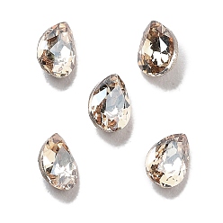 Золотая Тень K 9 кабошоны из стеклянного страза, задние и задние, слеза, золотые тени, 4x3x2 мм