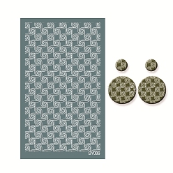 Others Polyester Silk Screen Printing Stencil, Reusable Polymer Clay Silkscreen Tool, for DIY Polymer Clay Earrings Making, Lattice, 15x9cm