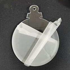 Clear Transparent Acrylic Disc Pendants, Acrylic Blanks, Flat Round, Clear, 123x96x3mm, Hole: 5mm