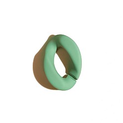 ocean green Acrylic hand paint 23mm*17mm simple macaron seven-color chain opening buckle diy can be assembled chain