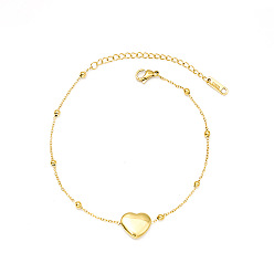 SJL129-3 Sweet and Simple Heart Anklet for Students with Delicate Design