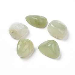 New Jade Natural New Jade Beads, Healing Stones, for Energy Balancing Meditation Therapy, Tumbled Stone, Vase Filler Gems, No Hole/Undrilled, Nuggets, 20~35x13~23x8~22mm