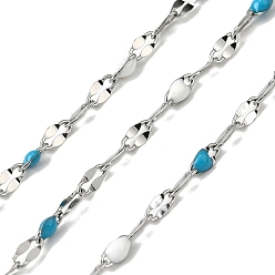 Темно-бирюзовый 304 цепи натяжные нержавеющие, с эмалью, пайки, с катушкой, реальный 18 k позолоченный, темные бирюзовый, 2 мм