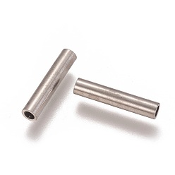 Stainless Steel Color 304 Stainless Steel Tube Beads, Stainless Steel Color, 15x3mm, Hole: 2mm