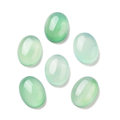 Натуральный Агат Окрашенные и нагретые кабошоны из натурального агата, овальные, светло-зеленый, 16x12x5 мм