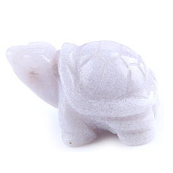 1.5 inches white jade Crystal carving piece natural jade longevity turtle decoration powder crystal agate small turtle jade ornament