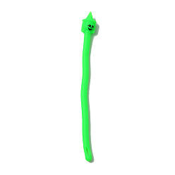 Spring Green TPR Stress Toy, Funny Fidget Sensory Toy, for Stress Anxiety Relief, Strip/Imitation Noodle Elastic Wristband, Halloween Witch, Spring Green, 195x7mm