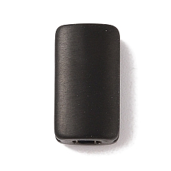 Черный Ионное покрытие (ip) 304 подвески из нержавеющей стали, прямоугольные, полированный, чёрные, 14x7.5x5 мм, отверстие : 3x1.8 мм