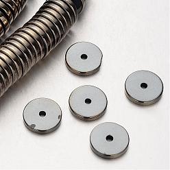 Antique Bronze Plated Electroplate Non-magnetic Synthetic Hematite Beads Strands, Heishi Beads, Disc/Flat Round, Antique Bronze Plated, 8x2mm, Hole: 1mm, about 194pcs/strand, 15.7 inch
