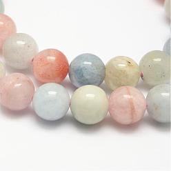Morganite Natural Morganite Bead Strands, Round, 6mm, Hole: 0.8~1mm, about 66pcs/strand, 15.7 inch