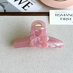 Pink Заколки для волос в форме когтей из ацетата целлюлозы, аксессуары для волос для женщин и девочек, розовые, 130x65 мм
