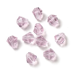 Plum Glass Imitation Austrian Crystal Beads, Faceted, Diamond, Plum, 8x7.5mm, Hole: 0.9mm