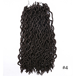 4# Curly Faux Locs Crochet Braids - 18 Inch, 24 Strands, 100g Synthetic Hair Extensions