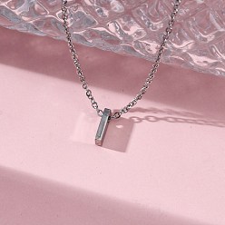 Letter I 304 подвесные из нержавеющей стали ожерелья, буквы, Буква "i", 15.94 дюйм(40.5см)~16.14 дюйм(41см)+54мм удлинитель, буквы: 9.5x4x2 мм.