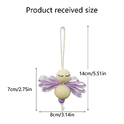 Лиловый Рождественская тема, деревянный подвесной снеговик, украшения, для подвесных украшений на елку, сирень, 140 мм