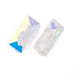 Прозрачный АВ K 9 подвески из стеклянного горного хрусталя, прямоугольные, граненые, ясно AB, 35~36x15x11~12 мм, отверстие : 1.2~1.5 мм