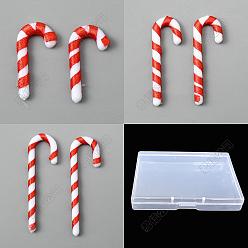 Красный 120шт. 3 размеры пластиковые подвесные украшения на рождественскую тематику, украшение для подвески на елку, шоколадная конфета, красные, 30.5~64x15.5~19x3.5~4 мм