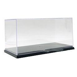 Clear Rectangle Trasparent Acrylic Toys Action Figures Display Boxs, Dustproof Minifigures Display Case with Base, Clear, 13x26x13cm