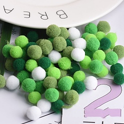Green DIY Doll Craft Polyester High-elastic Pom Pom Ball, RoundDecorations, Green, 1.5cm