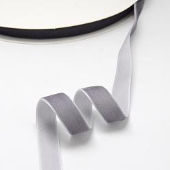 Gray 1 inch Single Face Velvet Ribbon, Gray, 1 inch(25.4mm), about 25yards/roll(22.86m/roll)