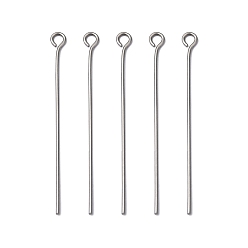 Нержавеющая Сталь Цвет Устойчив к потускнению 304 штифт с ушком из нержавеющей стали, 40x0.7 мм, отверстие : 2 мм