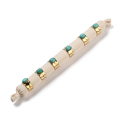 Амазонит Ионное покрытие (ip) 304 широкополосные открытые манжетные кольца из нержавеющей стали, Женское кольцо из натурального амазонита овальной формы, реальный 18 k позолоченный, 11 мм, 6 шт / комплект