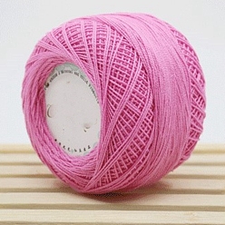 Hot Pink 45g Cotton Size 8 Crochet Threads, Embroidery Floss, Yarn for Lace Hand Knitting, Hot Pink, 1mm