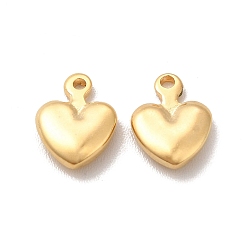 Real 24K Gold Plated Brass Charms, Cadmium Free & Lead Free, Heart Charm, Real 24K Gold Plated, 9x6.5x2mm, Hole: 1mm