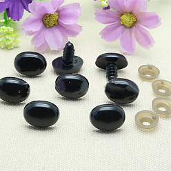 Черный Носы для пластиковых кукол, с шайбами, для вязания крючком игрушек и мягких игрушек, овальные, чёрные, 5x6 мм