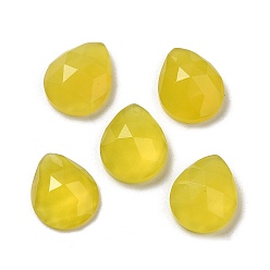 Нефрит Кабошоны из натурального корейского нефрита, слеза, граненые, 10x8x3.5 мм