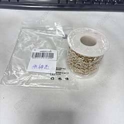 Золотой 5m алюминиевые цепи для бордюров, несварные, с катушкой, золотые, 10x6.5x1.5 мм