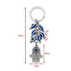 Hand of Fatima keychain Devil's Eye Turtle Keychain Elephant Owl Pendant Car Keychain Animal Pendant Gift Batch