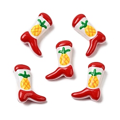 Ананас Бусины из стеклянной эмали, окрашенные в технике запекания, ананас, 23x16.5~17x7.5~8.5 мм, отверстие : 0.8~1.2 мм