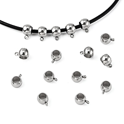 Нержавеющая Сталь Цвет Устойчивая к потускнению рондель 201 дужки из нержавеющей стали, петля под залог, гладкая поверхность, цвет нержавеющей стали, 9x6.5x5 мм, отверстие : 1.5 мм, внутренний диаметр: 4 мм