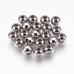 Stainless Steel Color 316 Stainless Steel Spacer Beads, Rondelle, Stainless Steel Color, 8x7mm, Hole: 2.5mm